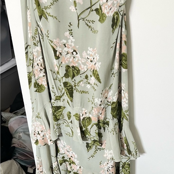 Reformation Green and White Floral Dress - Picture 5 of 6